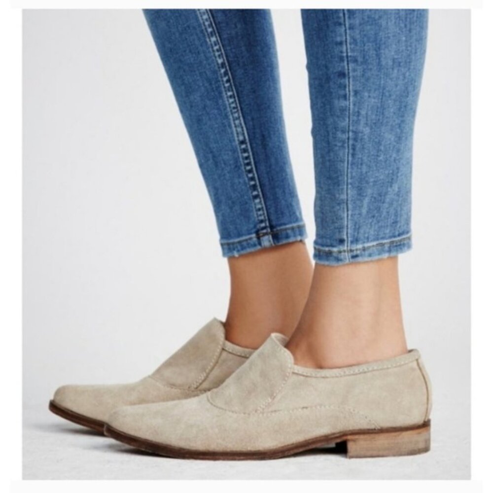 Free People Tan Suede Loafers